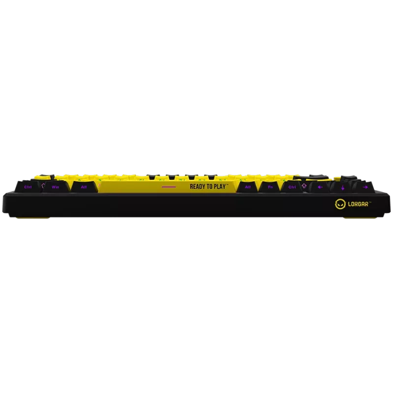 Teclado gaming mecânico sem fios LORGAR KBP7075W — Preto/Amarelo, layout EN