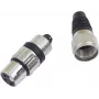Conector XLR de 3 pinos Omnitronic 30200111 — conector de áudio macho/fêmea para microfone e áudio profissional