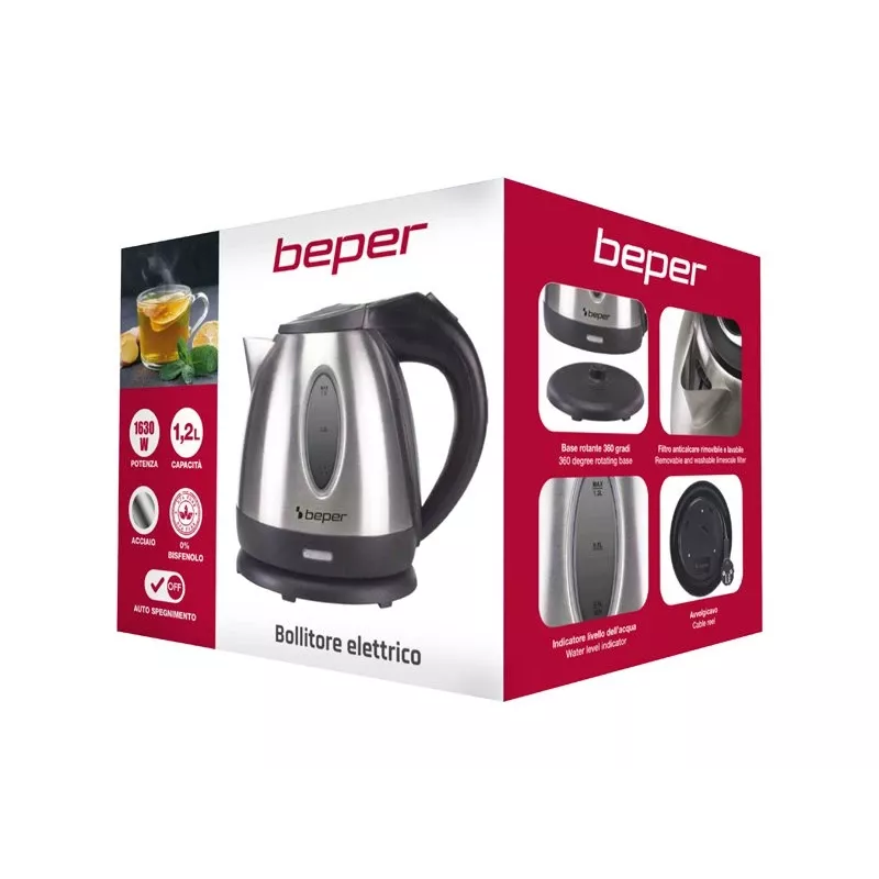Chaleira Beper P101BOL001 1,7L 2200W preta