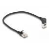 Cabo de rede DeLOCK RJ45 Cat.6A 0,25 m preto