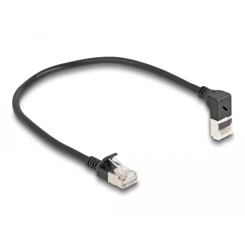 Cabo de rede DeLOCK RJ45 Cat.6A 0,25 m preto