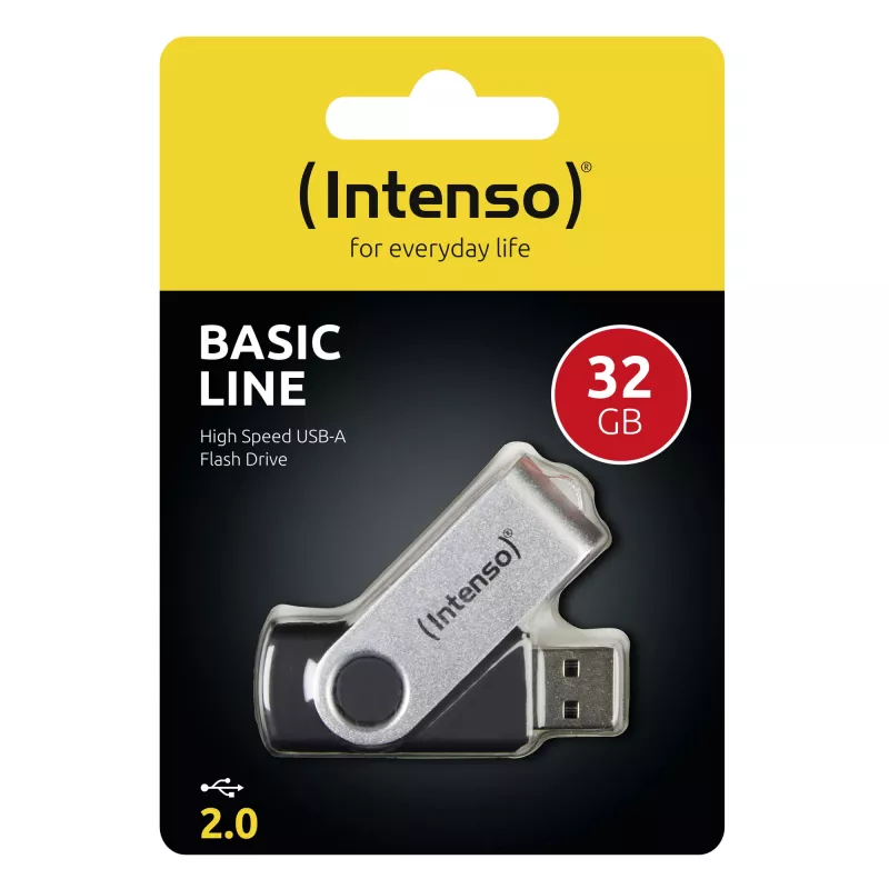 Pen USB Intenso 32GB USB Type-A 2.0 preto prateado