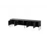 Móvel TV cama meble VERA 190x40x50 cm – tampo e estrutura preto mate