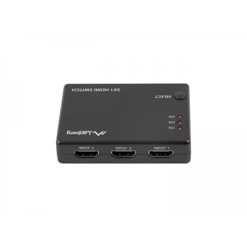 Comutador de vídeo LANBERG 3X HDMI + porta micro USB