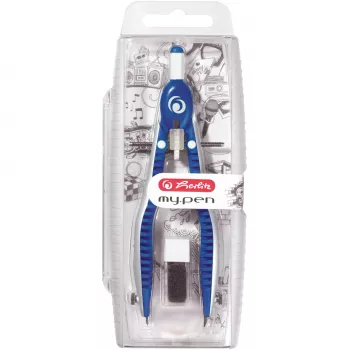 Caneta Herlitz my.pen azul branco diâmetro máximo 17 cm comprimento 163 mm