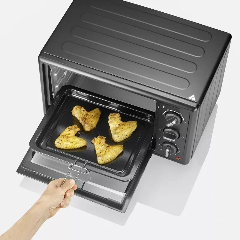 Forno elétrico compacto SEVERIN TO 2078 — 20 L de capacidade, 1600 W, preto, autónomo