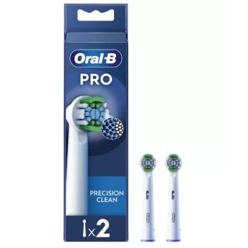 Cabeças de escova Oral-B Precision Clean EB20RX-2 — 2 cabeças de substituição, branco