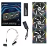 Ventoinha para caixa Lian Li UNI FAN SL-INF Wireless 120mm Reverse Blade ARGB, pack de 3, preto