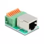 Adaptador de cabo DeLOCK 90652 RJ45 bloco de terminais de 8 pinos verde prateado