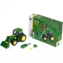 Conjunto de veículo Theo Klein 3903 trator de brinquedo pista de brincar 3 anos preto verde amarelo