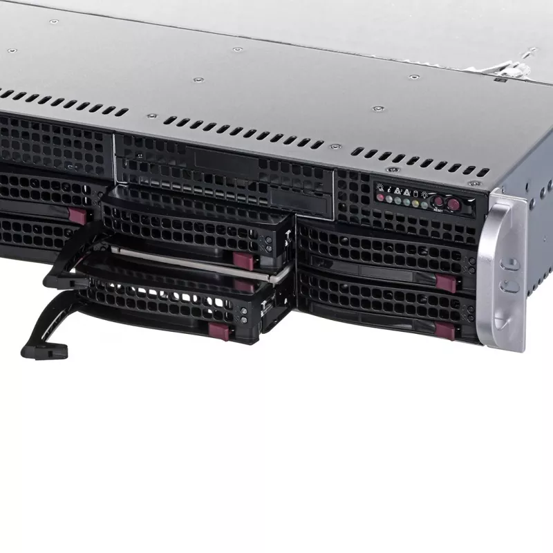 Caixa de servidor Supermicro 825TQC-R802LPB rack preto