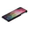 Capa de proteção iKins para iPhone XS Max – design de flores aquáticas, preta