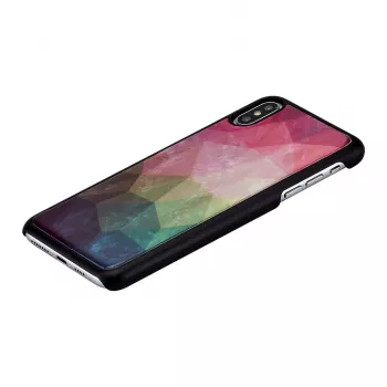Capa de proteção iKins para iPhone XS Max – design de flores aquáticas, preta