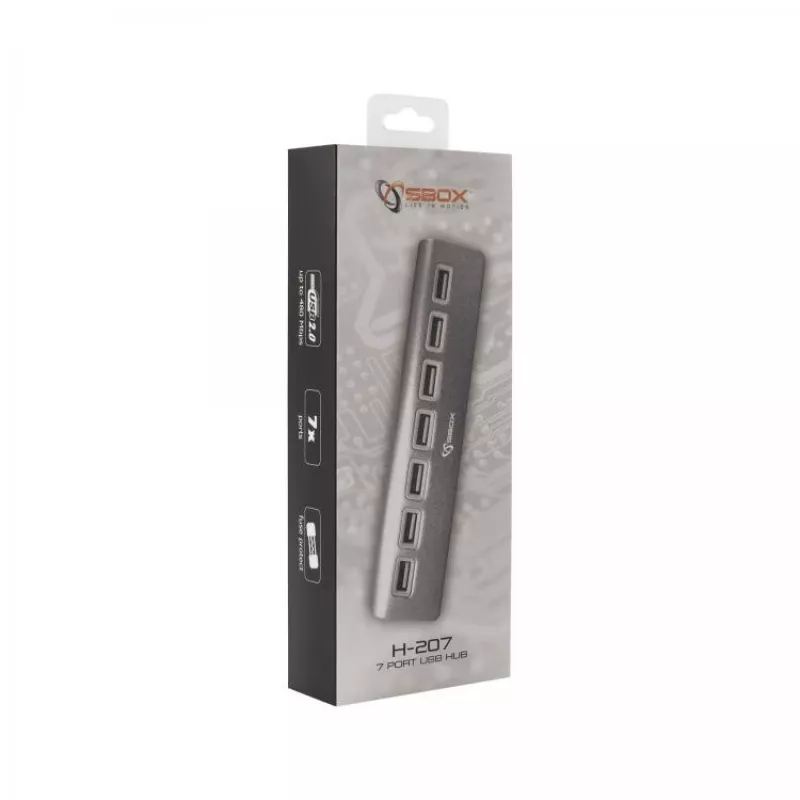 Sbox H-207 hub USB de 7 portas