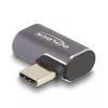 Adaptador USB DeLOCK 40 Gbps USB Type-C PD 3.0 100 W ficha para conetor fêmea angular esquerda/direita 8K 60 Hz metal