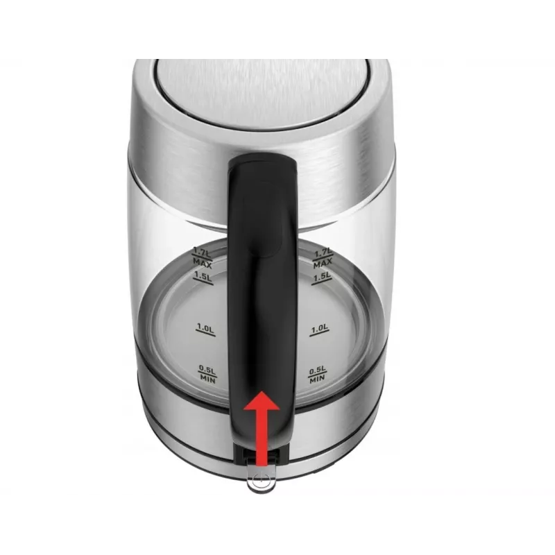Tefal KI772D chaleira elétrica 1,7 l 2400 W aço inoxidável, transparente