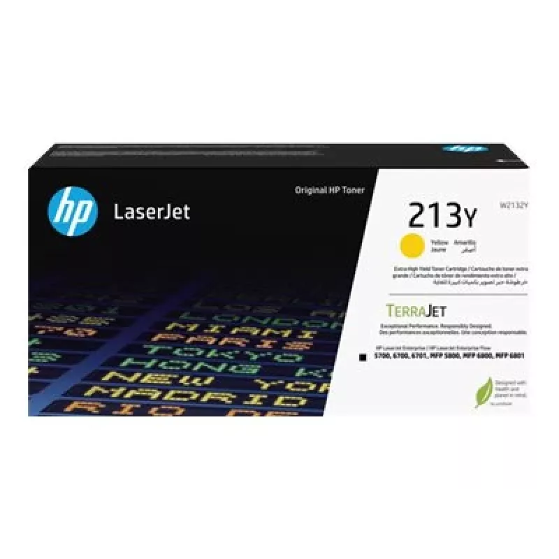 Toner HP 213Y amarelo extra alto rendimento original para LaserJet