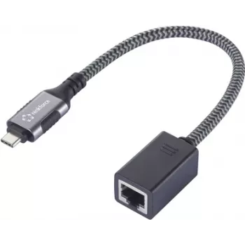 Adaptador de rede Renkforce USB-C para Gigabit Ethernet Mini preto USB-A USB 3.2 (RF-6410612)