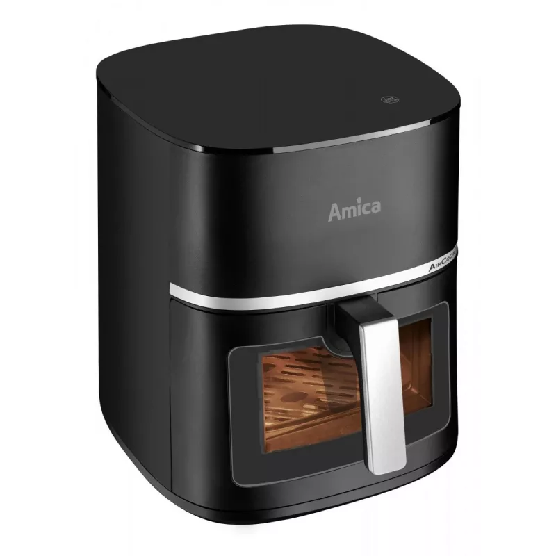 Amica AFM 6020 fritadeira de ar, 7,2 l, 1700 W, 10 programas, ecrã LCD, preta