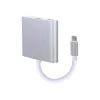 Adaptador gráfico USB GEMBIRD A-CM-HDMIF-02-SV, saída HDMI, até 3840×2160, prateado, 58,5×51×11,6 mm