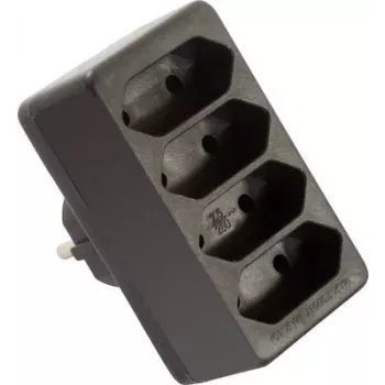 as - Schwabe 48412 Distribuidor de tomadas preto (48412)