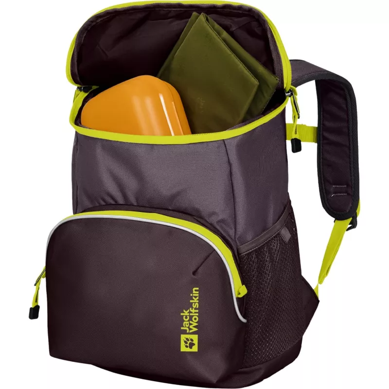 Mochila Jack Wolfskin Erlebnis Pack – lilás/amarelo-neon, 11 L