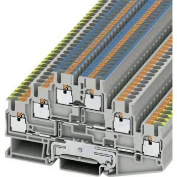Borne de três andares push-in Phoenix Contact PT PT 2,5-PE/L/N cinzento conteúdo: 1 unid. (3210538)