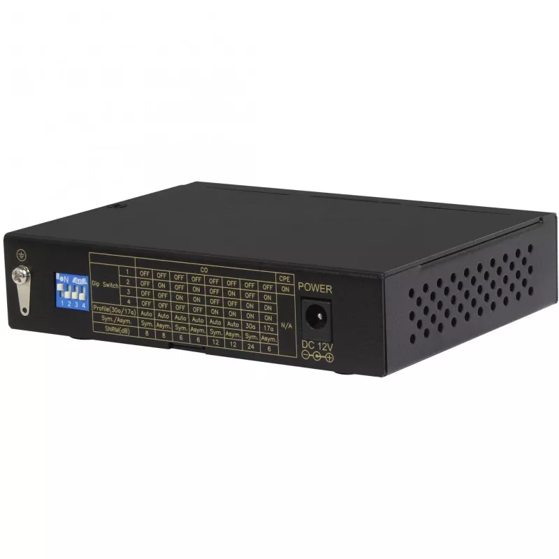 Modem ALLNET ALL-MC116VDSL2 160 Mbit/s 2x RJ45 SFP preto
