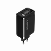 Carregador CANYON OnCharge 65RC com cabo USB-C integrado, 65 W, 1x PD, 1x QC, ficha EU, preto