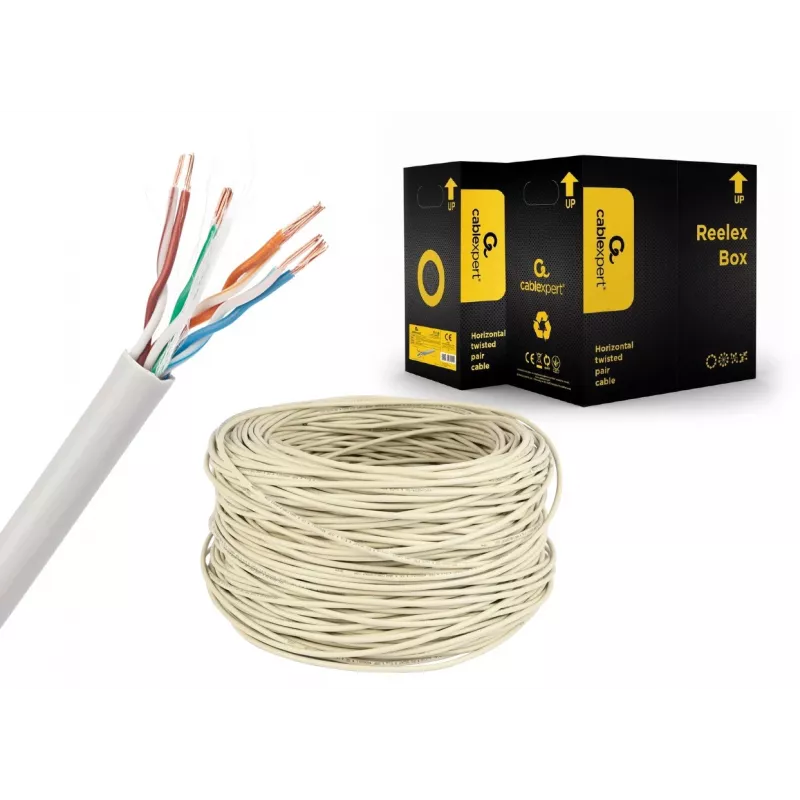 Cabo de rede Gembird UPC-5004E-L cinzento 304,8 m Cat5e