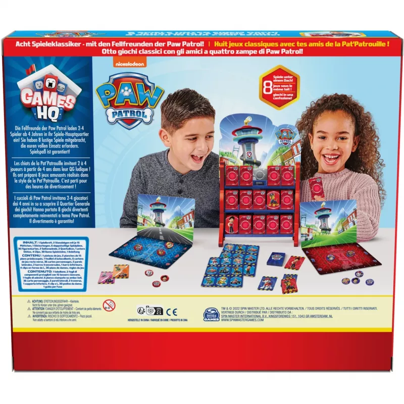 Paw Patrol: Games HQ - Coleção de jogos, jogo de família