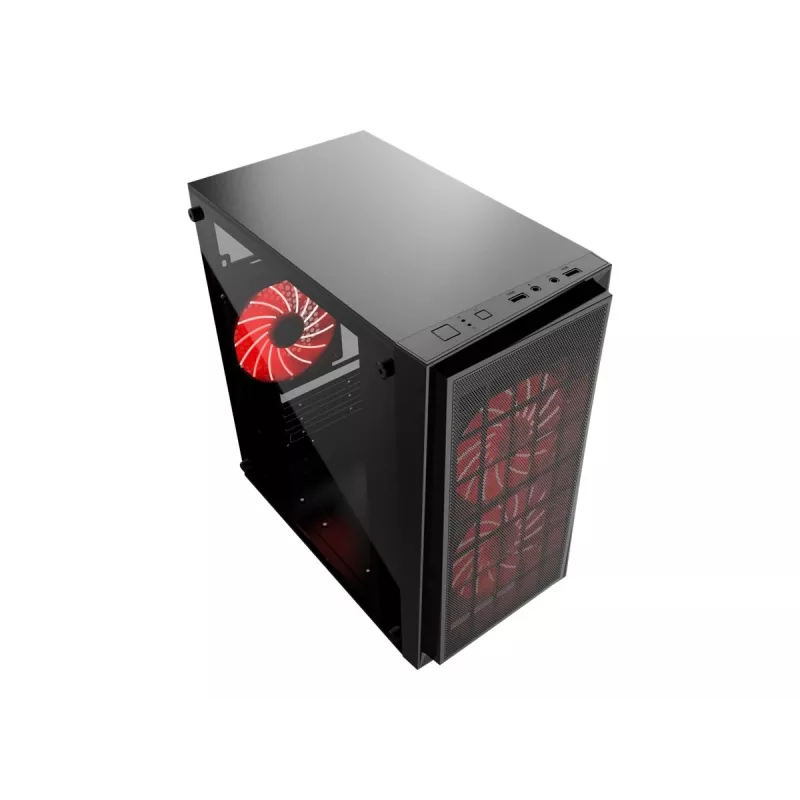 Caixa de PC com design Gaming GEMBIRD CCC-FORNAX-950R 3 ventoinhas de 12 cm vermelhas