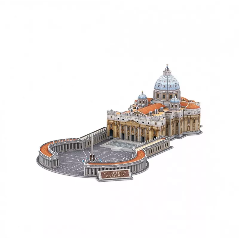 Puzzle 3D Cubicfun Basílica de São Pedro modelo 306-DS0997H, peças de cartão, modelo à escala montado