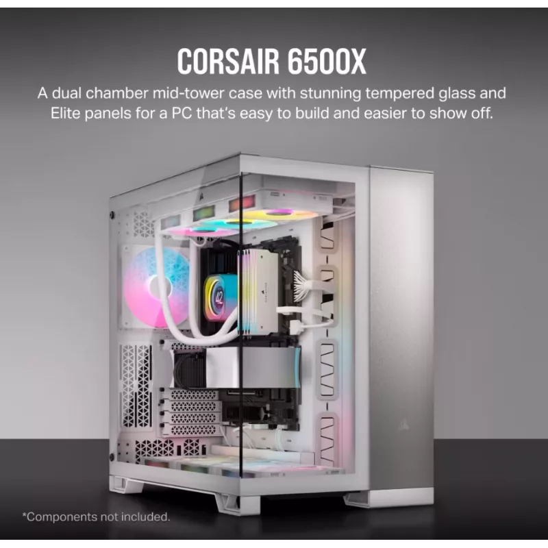 Caixa de computador Corsair CC-9011285-WW midi-tower cinzento, branco