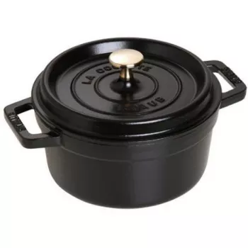 Staub La Cocotte 20cm redonda, preto, ferro fundido (40509-487-0)