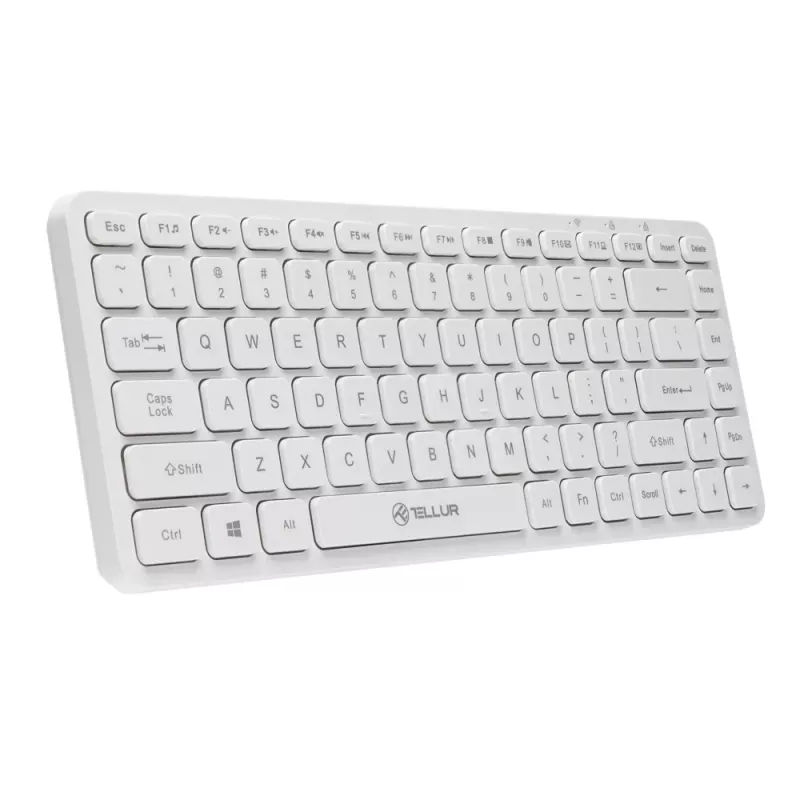 Teclado sem fios Tellur TLL491241 Mini branco — layout compacto, ligação sem fios