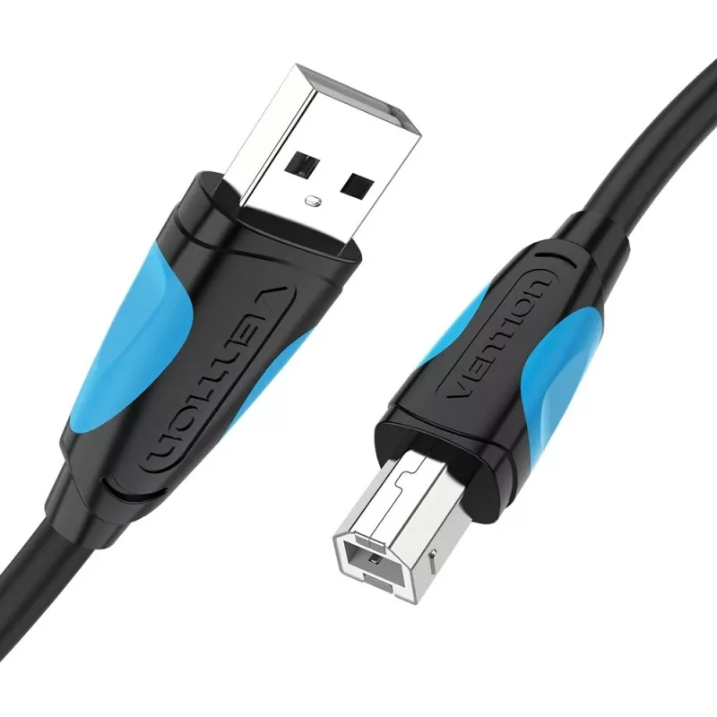 Cabo USB 2.0 A para USB-B Vention VAS-A16-B500, 5 m, preto, macho-macho, 480 Mbit/s
