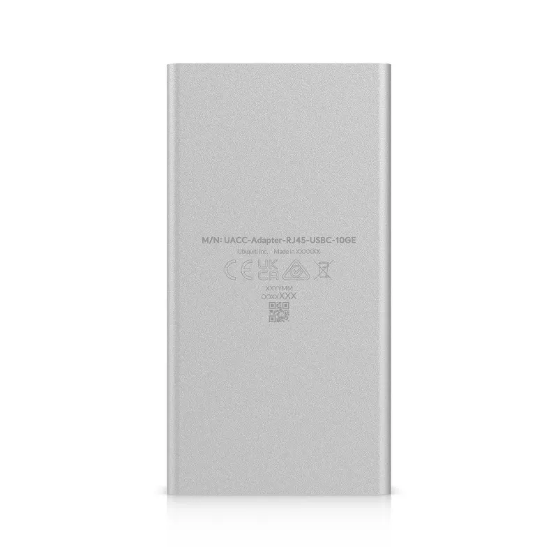 Adaptador Ethernet UBIQUITI UACC-Adapter-RJ45-USBC-10GE, USB‑C para RJ45, 10 Gbps, preto/cinzento