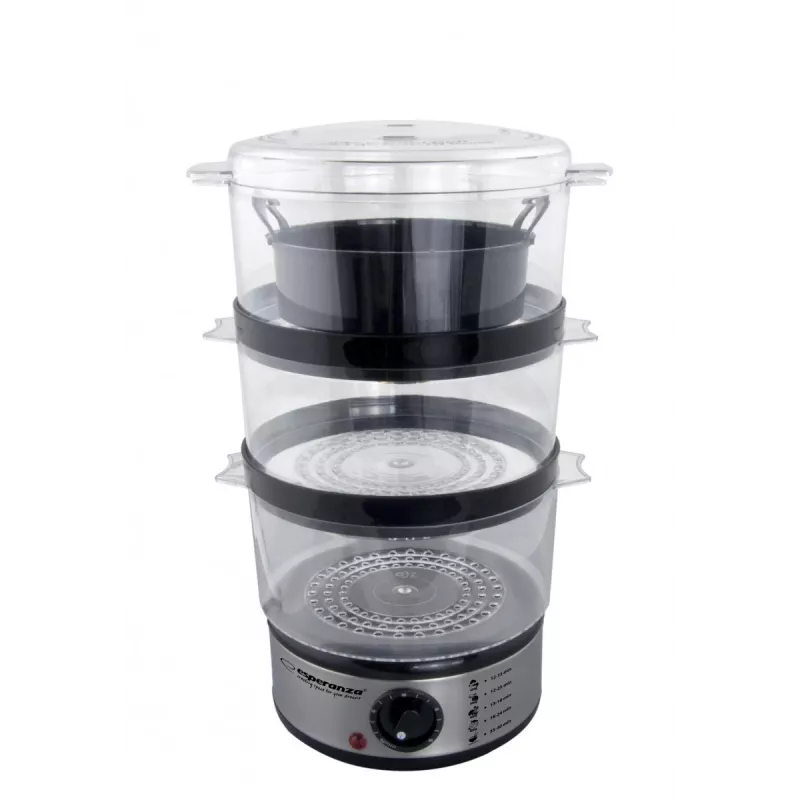 Esperanza Steam Volcano EKG009 Panela a vapor, 3 cestos, 400 W