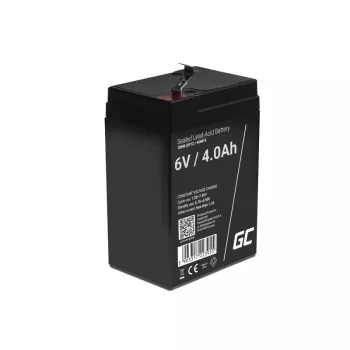 Bateria UPS Green Cell AGM15, 6 V, 4 Ah, bateria de chumbo-ácido selada (VRLA), preto, 680 g