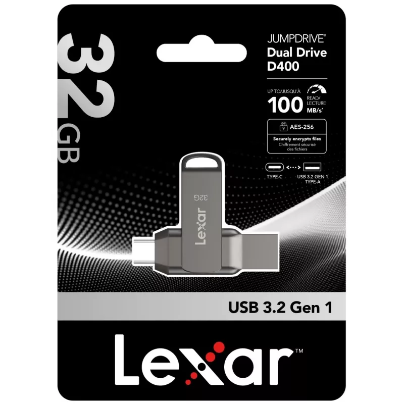 Pen drive Dual Drive D400 32GB USB-C/A 3.1 100MB/s