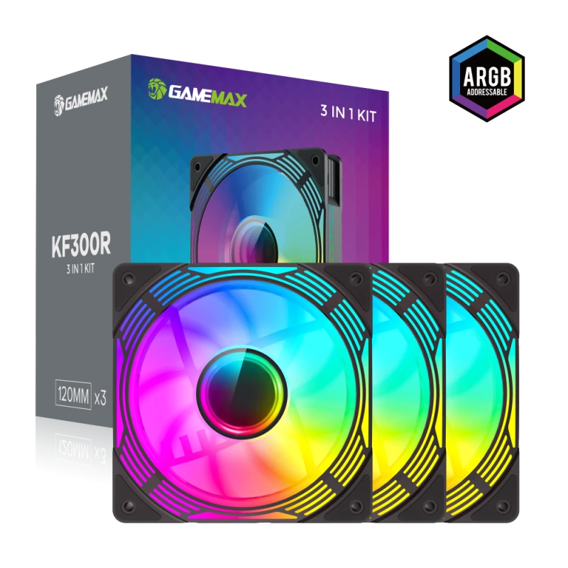Gamemax | Ventoinha de caixa | KF300R BK | Preto