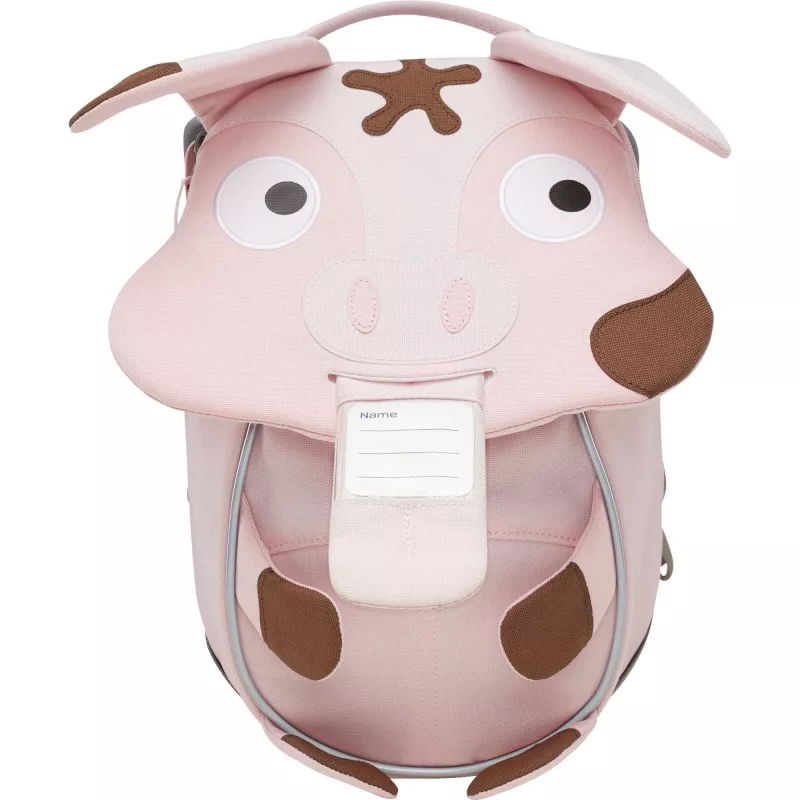 Mochila de criança Affenzahn Little Friend Tonie Pig rosa/castanho – pequena mochila de dia para criança