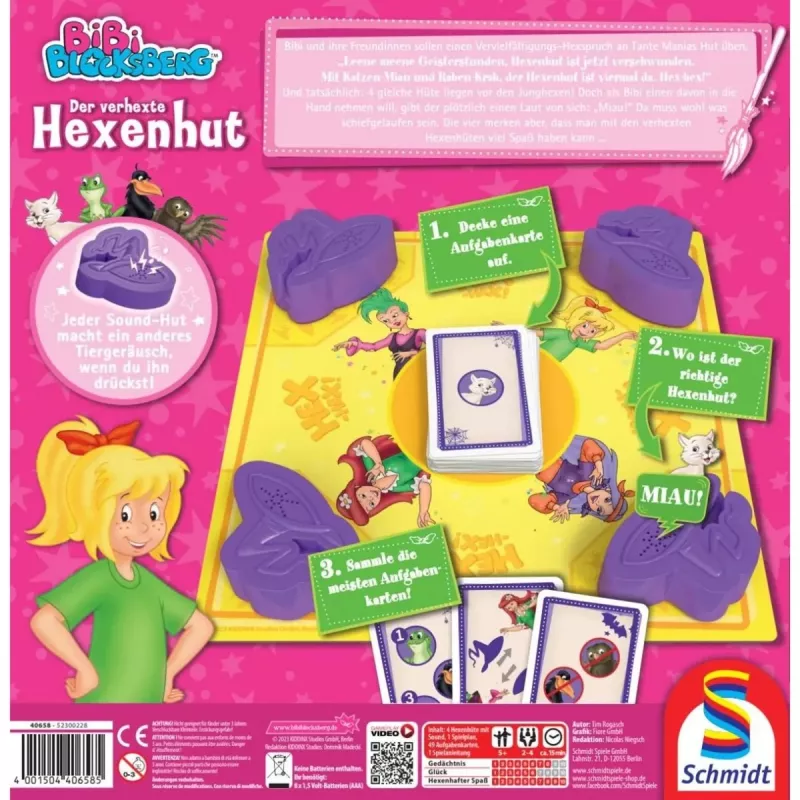 Bibi Blocksberg: Der verhexte Hexenhut, jogo de tabuleiro