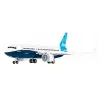 Conjunto de montagem Cobi Boeing 737-8 — 340 peças, idade recomendada 7+, azul e branco