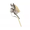 Cavalo de pau de peluche Milly Mally 6626 cinzento-claro – milly mally peluche, cavalo de pau para montar