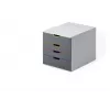 Unidade de gavetas Durable VARICOLOR cinzento plástico 4 gavetas