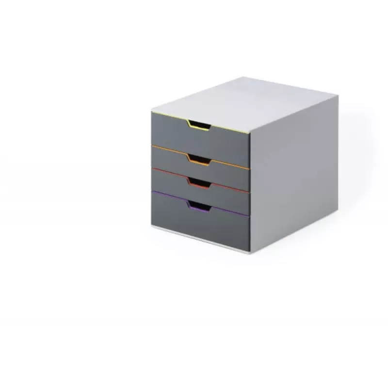 Unidade de gavetas Durable VARICOLOR cinzento plástico 4 gavetas