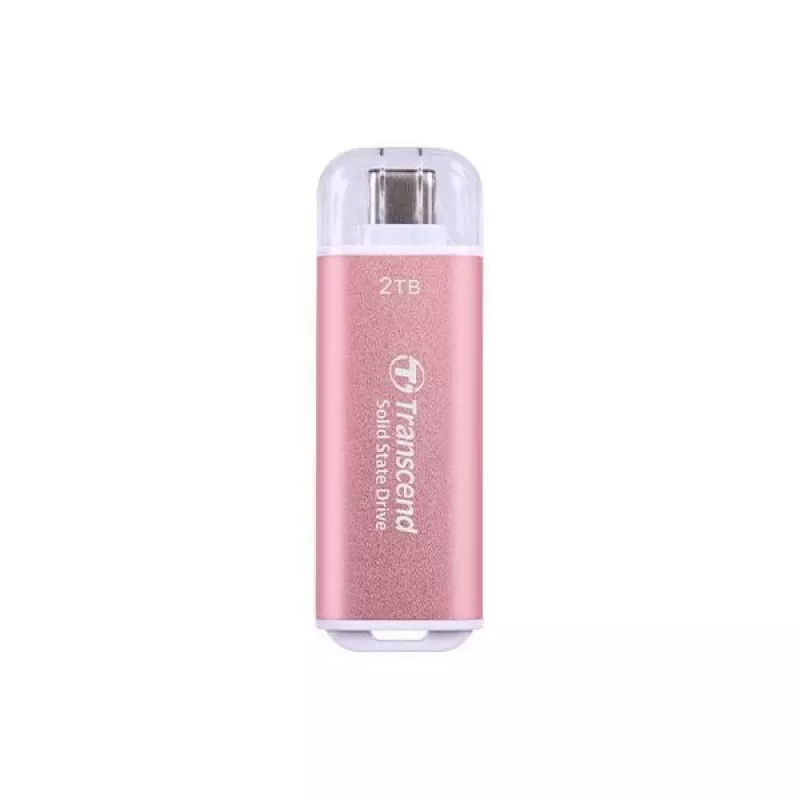 Disco SSD Transcend 512 GB externo USB Type-C ESD300 rosa