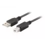Cabo USB-A para USB-B LANBERG CA-USBA-15CU-0018-BK, 1,8 m, preto